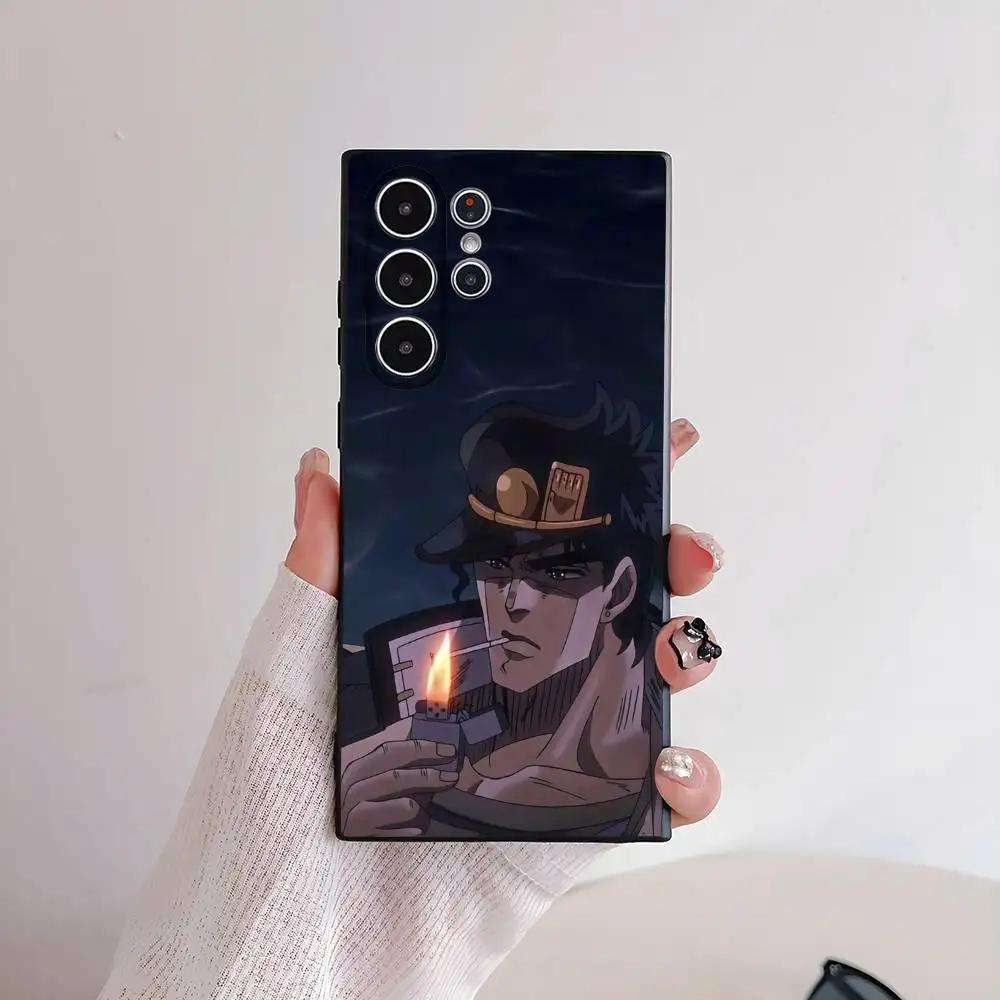 เคสโทรศัพท์อนิเมะ Kujo Coll JOJO เนื้อ TPU นุ่ม ปลอดภัยต่อผิว ใช้ได้กับ Samsung S21/S22/S23/S24/S25 FE/Plus/Ultra