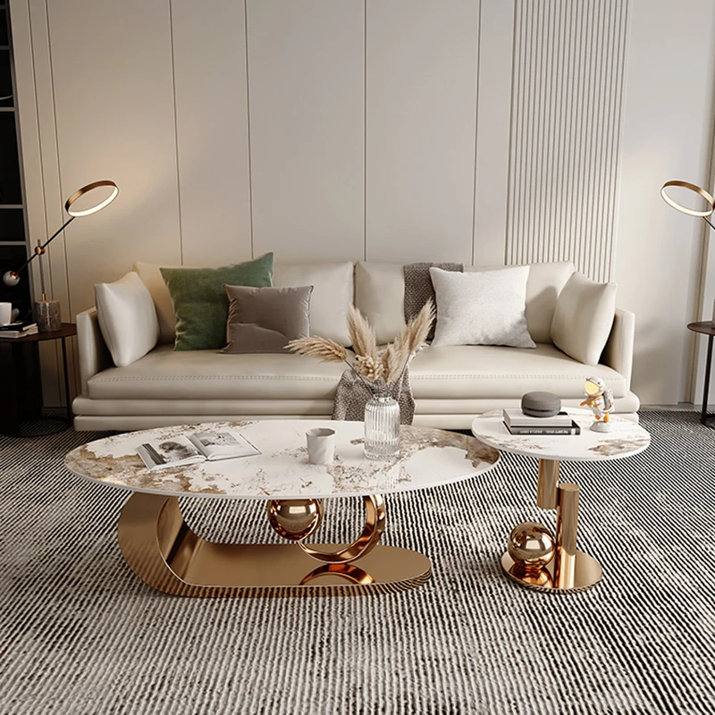 Modern Metal Coffee Tables Luxury Nordic Home Minimalist Coffee Tables Aesthetic Design Table Basse De Salon Decoration