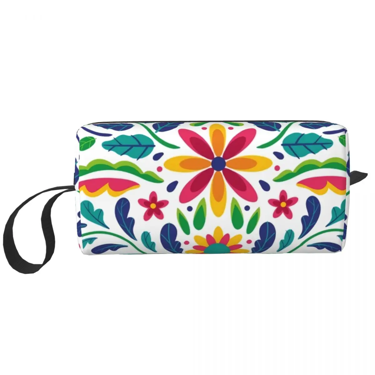 Fashion Mexican Flowers Travel Toiletry Bag Women Cosmetic Makeup Organizer Beauty Storage Dopp Kit