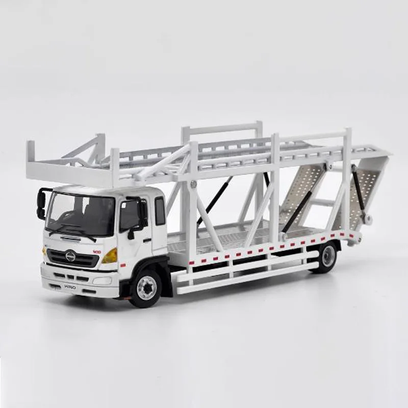 Diecast 1:64 Scale Hino 500 Ranger Double-decker Transporter Alloy Simulation Car Model  Adult Souvenir Gift