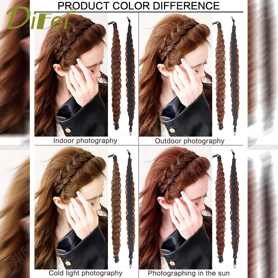 الاصطناعية عقال شعر مستعار مشبك مغناطيسي نمط هيكل السمكة جديلة عقال شعر مستعار مكافحة زلة عقال مناسبة المبتدئة ملابس نسائية استخدام #6