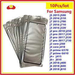 10Pcs Touch Screen Front Glass Lens With OCA For Samsung galaxy J2 J3 J4 J5 J6 J8 J7 Prime Core Pro + 2015 2016 2017 2018