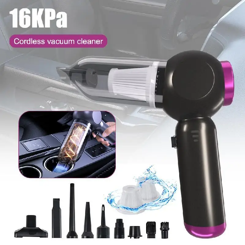 Handheld Vacuum Cleaner Portable 16KPa High Power Car Vacuum Cordless Four In One Rechargeable Micro Vacuum Cleaner Car Pet Hair