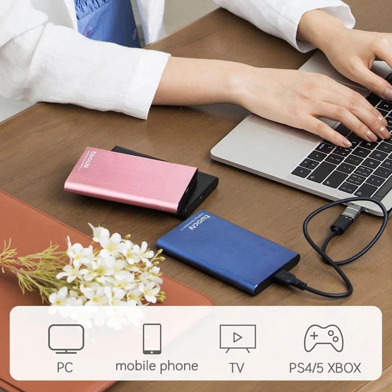 TWOCHI''2TB 1TB Super External Hard Drive Disk USB3.0 HDD Storage For PC, Mac,Tablet, Xbox, PS4,TV :Add Logo For Free Design