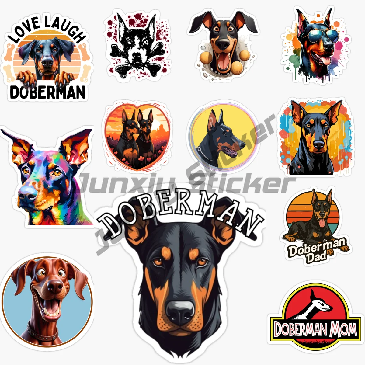 

DOBERMAN Loyal and Brave Dobermann Car Stickers Vinyl Self Adhesive Decorative Stickers Automotive Accessories