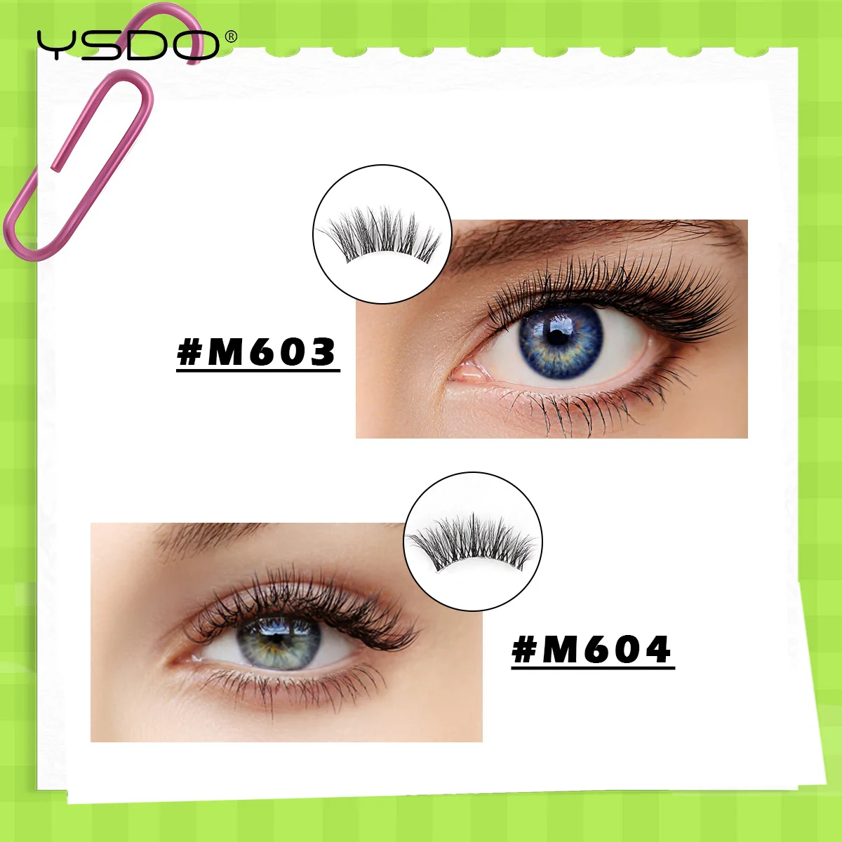 YSDO Half EyeLashes Natural Fluffy False Eyelashes Cat Eye Lash 3D Faux Mink Lashes Soft Winged Eyelash Extension Makeup Tool