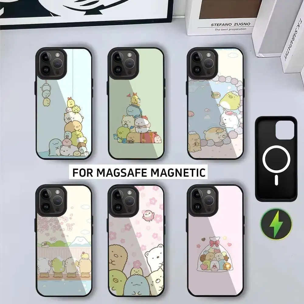 

Cute S-Sumikko Anime G-Gurashi-ES Phone Case For iPhone17,16,15,14,13,12,11 Plus,Pro Magnetic For Magsafe Wireless Charging