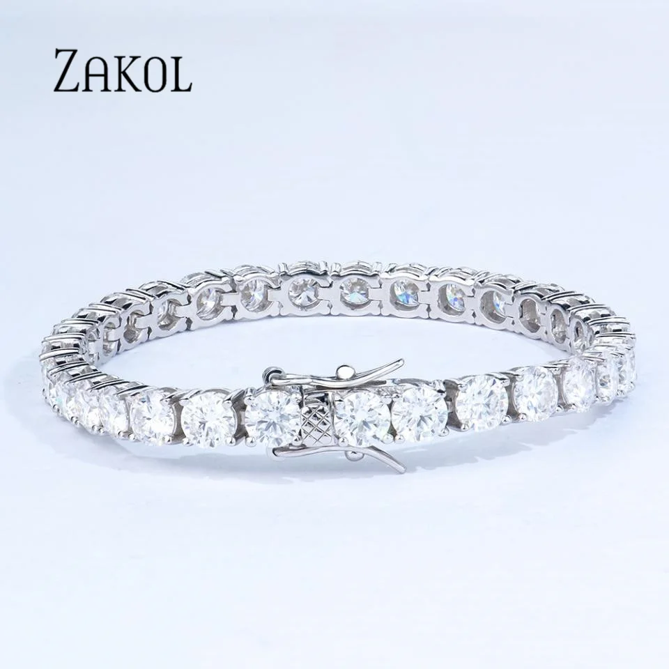 ZAKOL Luxurious Fashion Gold Color Bamboo Slub Inlaid Round Zircon Bracelet For Women Elegant Exquisite Daily Wear Jewelry