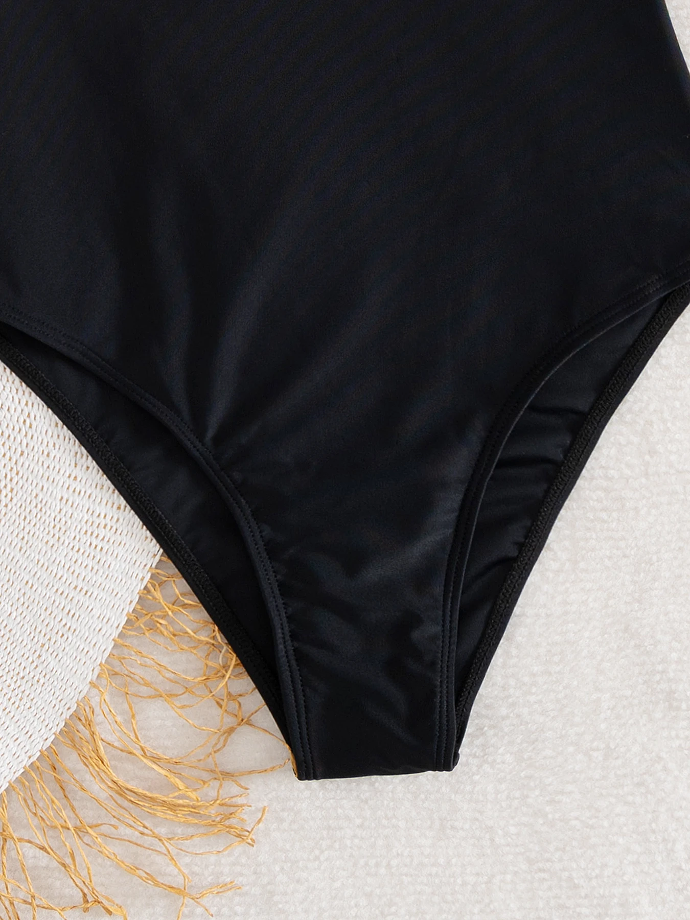 موضة حبة الصلبة كوب المرأة قطعة واحدة ملابس السباحة مثير سيدة الأسود ارتداءها ملابس السباحة الإناث ثوب السباحة عطلة بحر 2026 #4