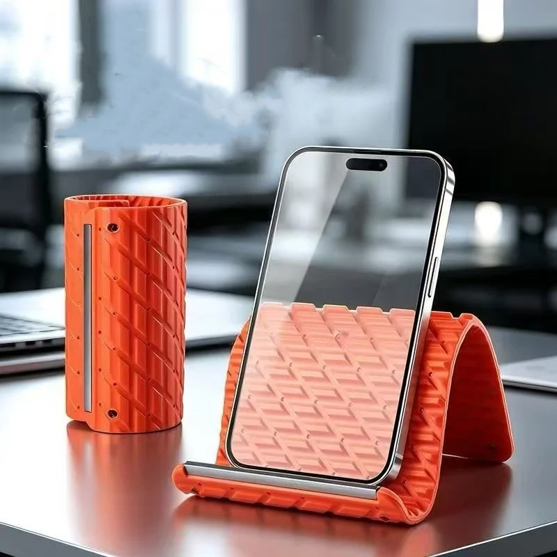 Support de téléphone portable paresseux en silicone, support de bureau pour tablette et ordinateur portable, support créatif flexible et pliable, accessoire de voyage transformable