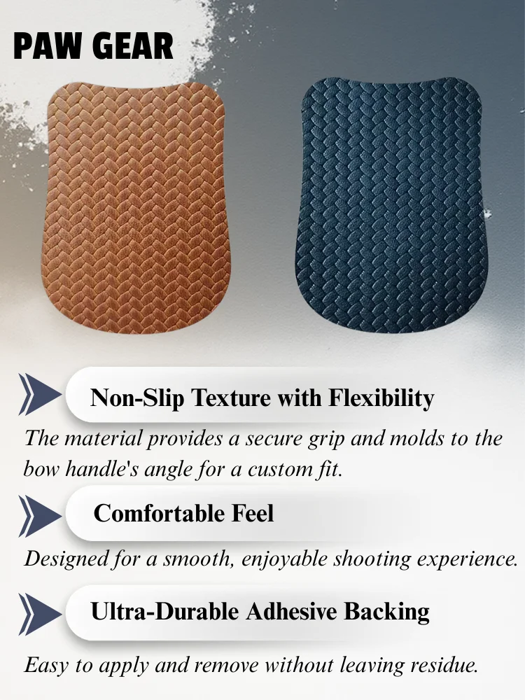 قبضة PAWGEAR من الجلد المحبب بالكامل غير قابلة للانزلاق ومقاومة للعرق لأقواس الصيد التقليدية - قوس رماية مريح ومتين