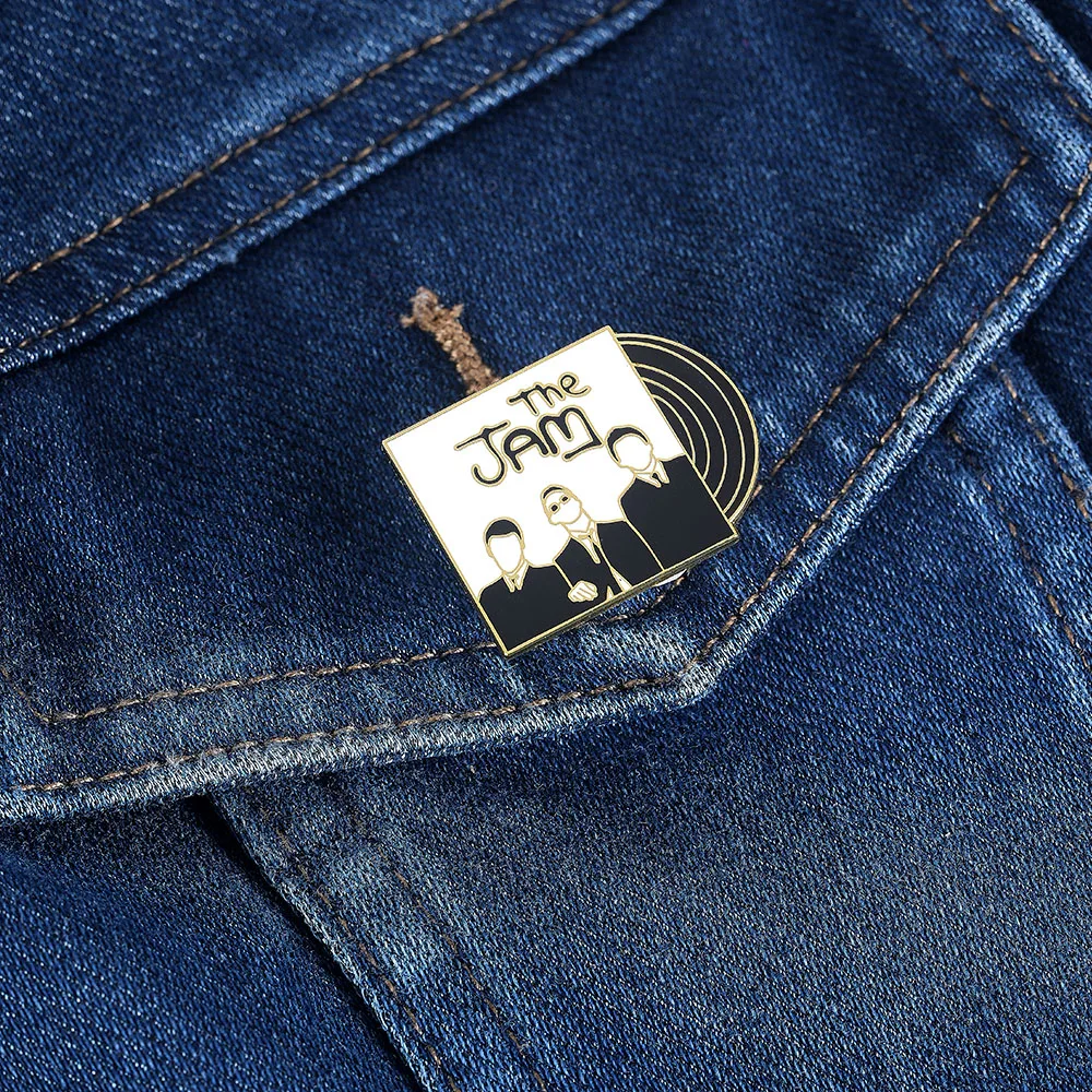 In the City Album Cover Lapel Pin Punk Band Music Brooch Vinyl Record Badge Rock Fans Collection Souvenirs view 4