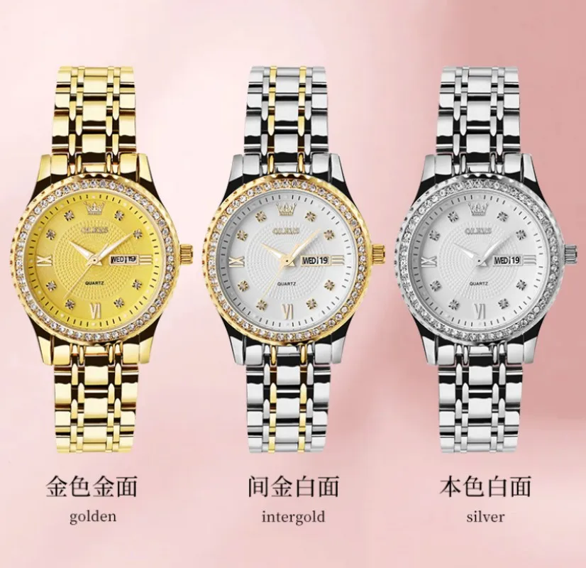 OLEVS Top Brand Luxury Quartz Watches For Women Stainless Steel Waterproof Fashion Elegant Ladies Wrist Watch Gift Reloj Mujer