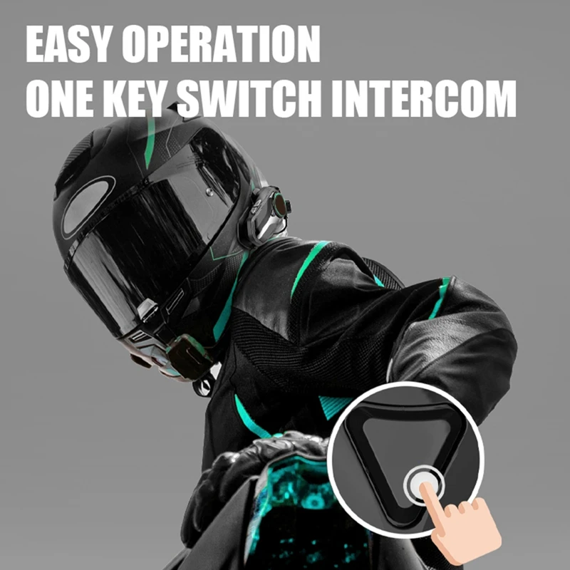 Intercom Interconnection Outdoor Riding Waterproof Headset With Noise Reduction 1Set