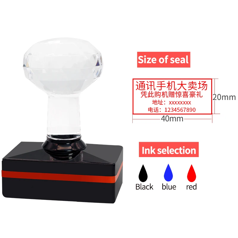 Personalized Logo Self inking Stamp Customized Photosensitive ink Stamp Your design picture