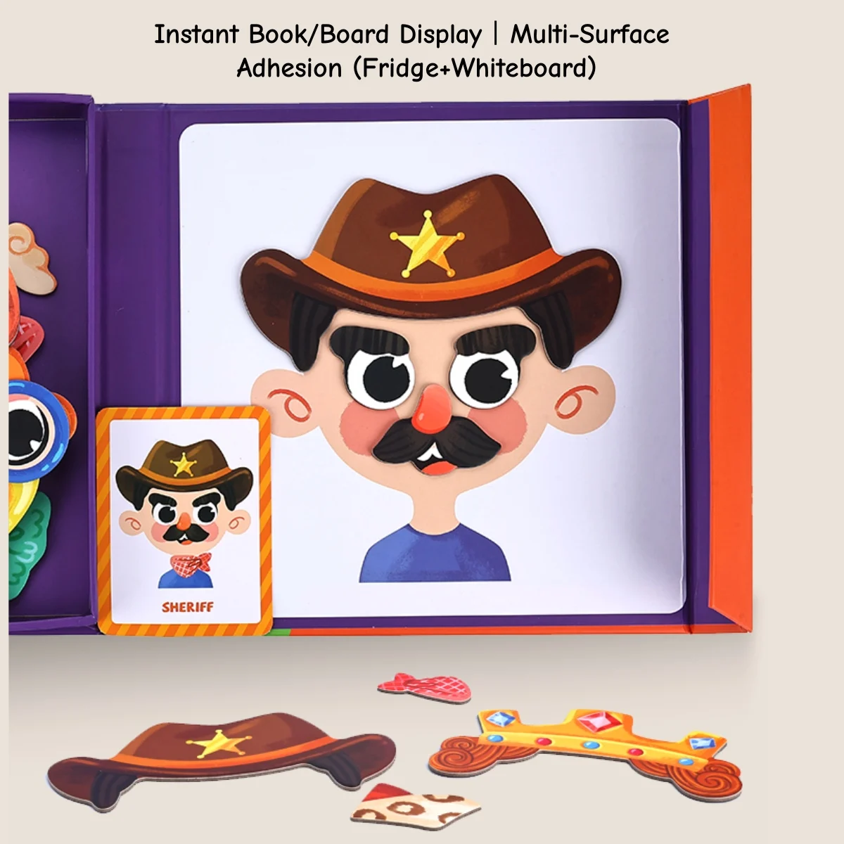 ألعاب تعليمية للأطفال بتصميم مغناطيسي DIY، لعبة ألغاز تلبيس مغناطيسية. الألعاب التفاعلية بين الوالدين والطفل. #3