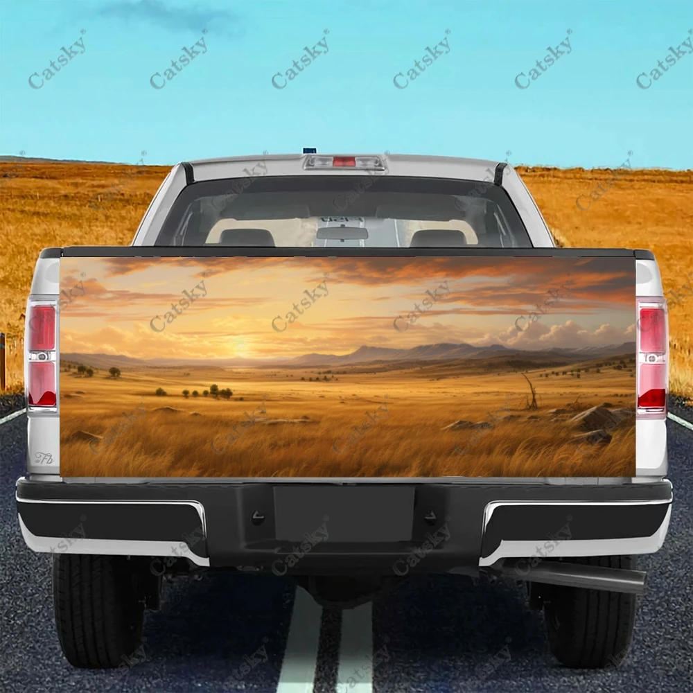 African Savannah Landscape Truck Tailgate Wrap Professional Grade Material Universal Fit for Full Size Trucks Weatherproof