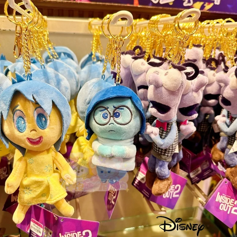 In Stock Genuine Inside Out 2 Disney Pendant Toys Anime Peripheral Dolls Envy Ennui Sadness Cartoon Pendant Cute Toy