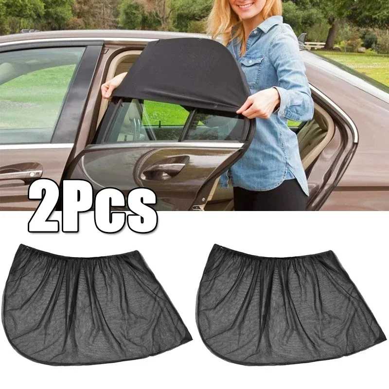 Universal 2Pcs Full Car Window Mosquito Net Sunshade Anti-Mosquito Car Mosquito Net for Sedans Suvs Car Door Screen Window
