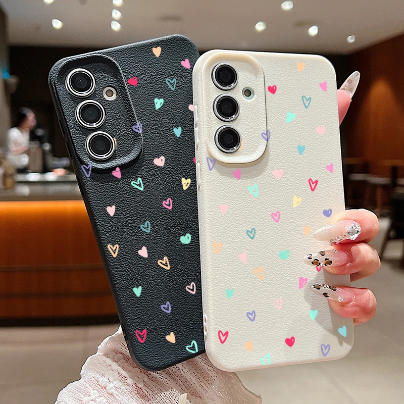 Love Hearts Case For Samsung Galaxy S24 S26 S23 S22 S25 Ultra S21 FE Edge A34 A16 A36 A56 A15 A35 A17 A37 A57 A54 A55 5G Capa
