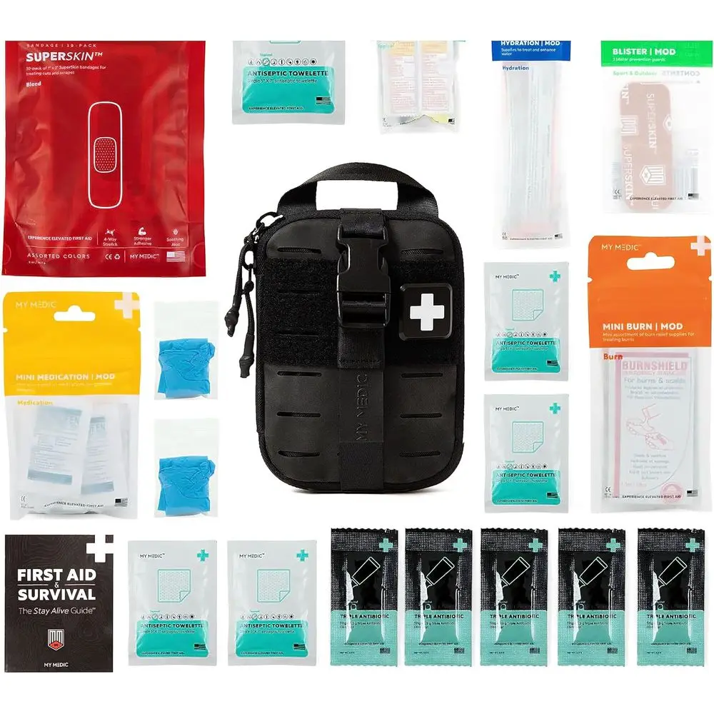 Sidekick - مجموعة الإسعافات الأولية للتخييم والمشي لمسافات طويلة وحقائب الظهر - 70 قطعة - HSA وFSA مميزة - Ifak صغيرة رائعة للسفر أو المحرك