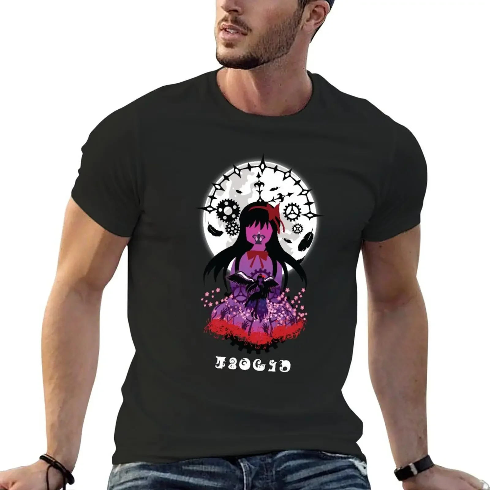 

Homura Negative Space T-Shirt anime figures graphic t shirt vintage mens graphic t-shirts