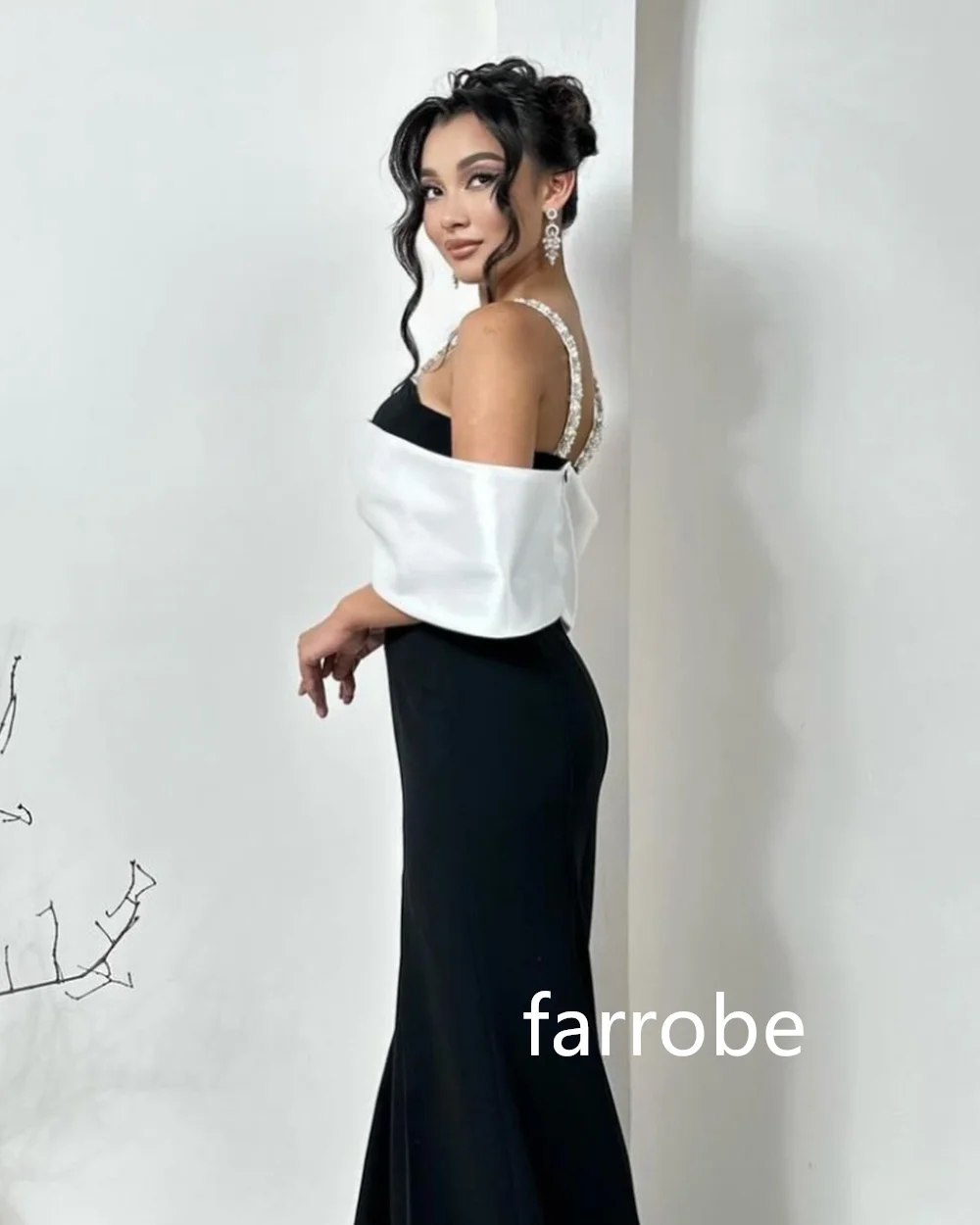 Personalizado estilo moderno jérsei plissado sereia fora do ombro vestidos longos vestidos de baile pastrol unisex estilo chinês formal casu