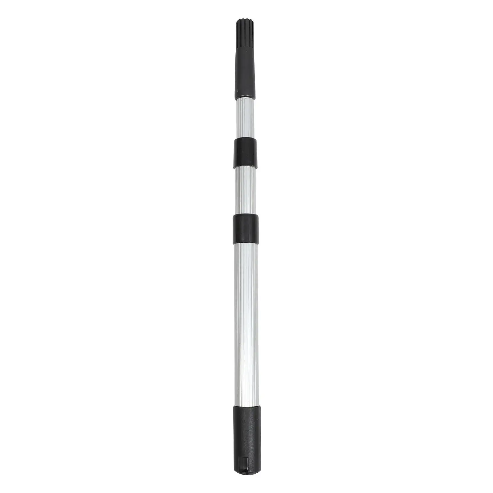 Barra telescópica de alta resistencia de aleación de aluminio 3 en 1 con cepillo giratorio, barra extensible para tendedero y cepillo de limpieza
