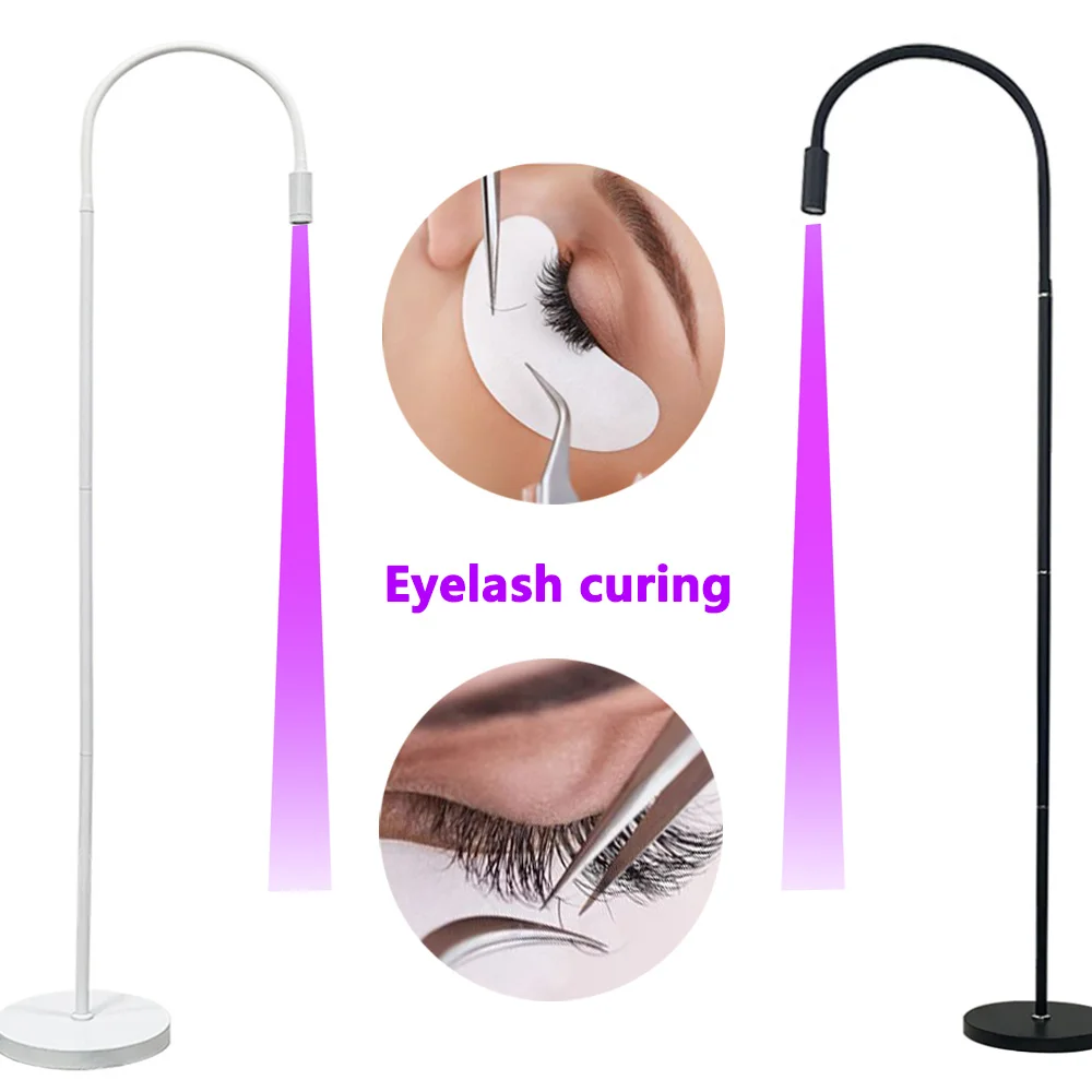 

5W False Eyelashes UV Glue Curing Special Foot Switch Beamlight uv Eyelash Nail Eyelash Grafting Silent Foot Pedal Floor Lamp