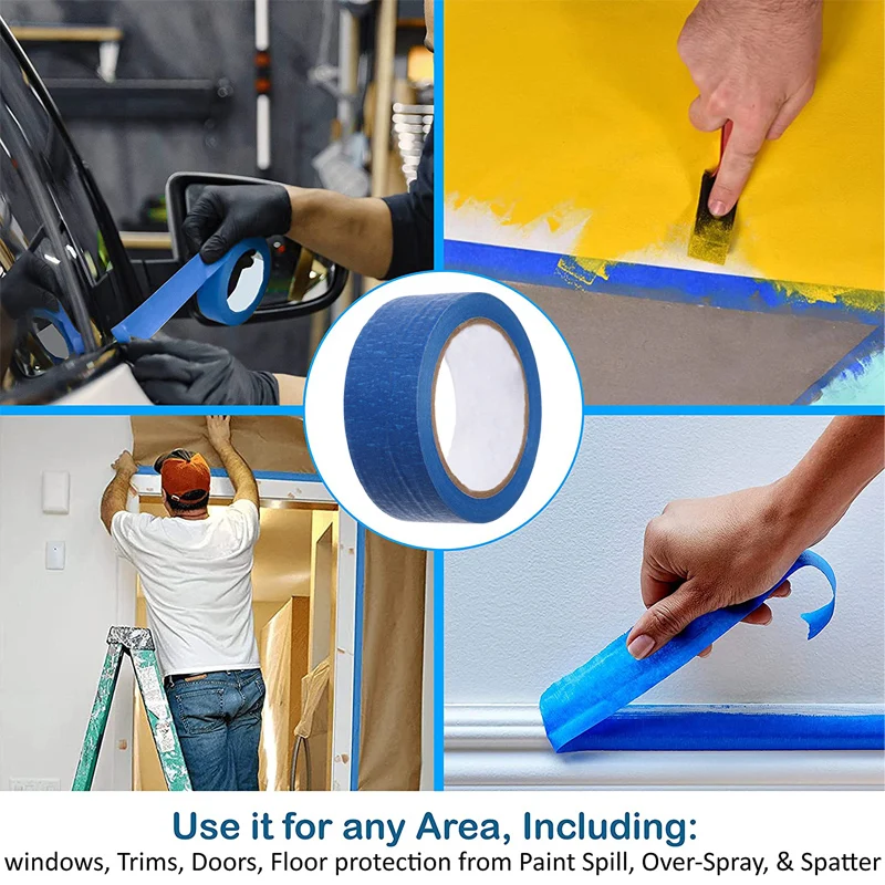 20M Blue Painter Masking Tape For Painting Edges Trim Wall Ceiling Finishing Clean Release Trim Edge Painter\'s Tape Residue Free