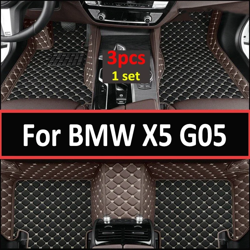 

Car Floor Mats For BMW X5 G05 2019~2022 pet Leather Mat Luxury Durable Rug Full Set Auto Interior Parts Accessires