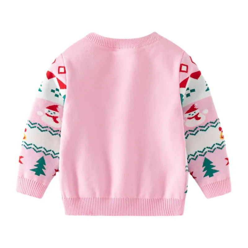 Christmas Baby Girl Jumper Sweatshirt Pullover Blouse Long Sleeves Sweater Infant Toddler Knitting Coat Children Kids Clothes