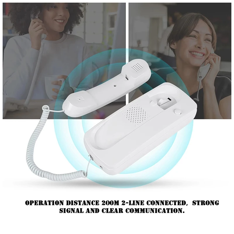 A23F-New Audio Walkie Talkie Non-Visual Walkie Talkie Wired Two Way Intercom Doorphone Audio Villa Home Office Nonvisual