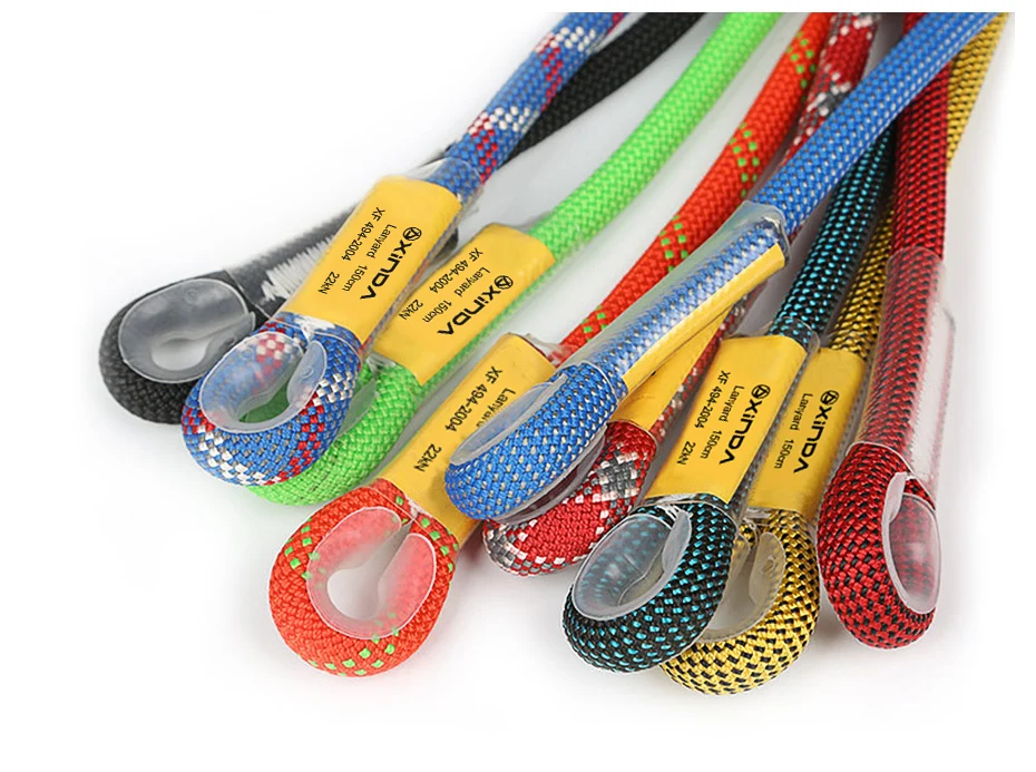 Xinda Professional Rock Climbing 10,5 mm statisches Lanyard, schützende Augenschlinge, Bergsteigerausrüstung – Detail 7