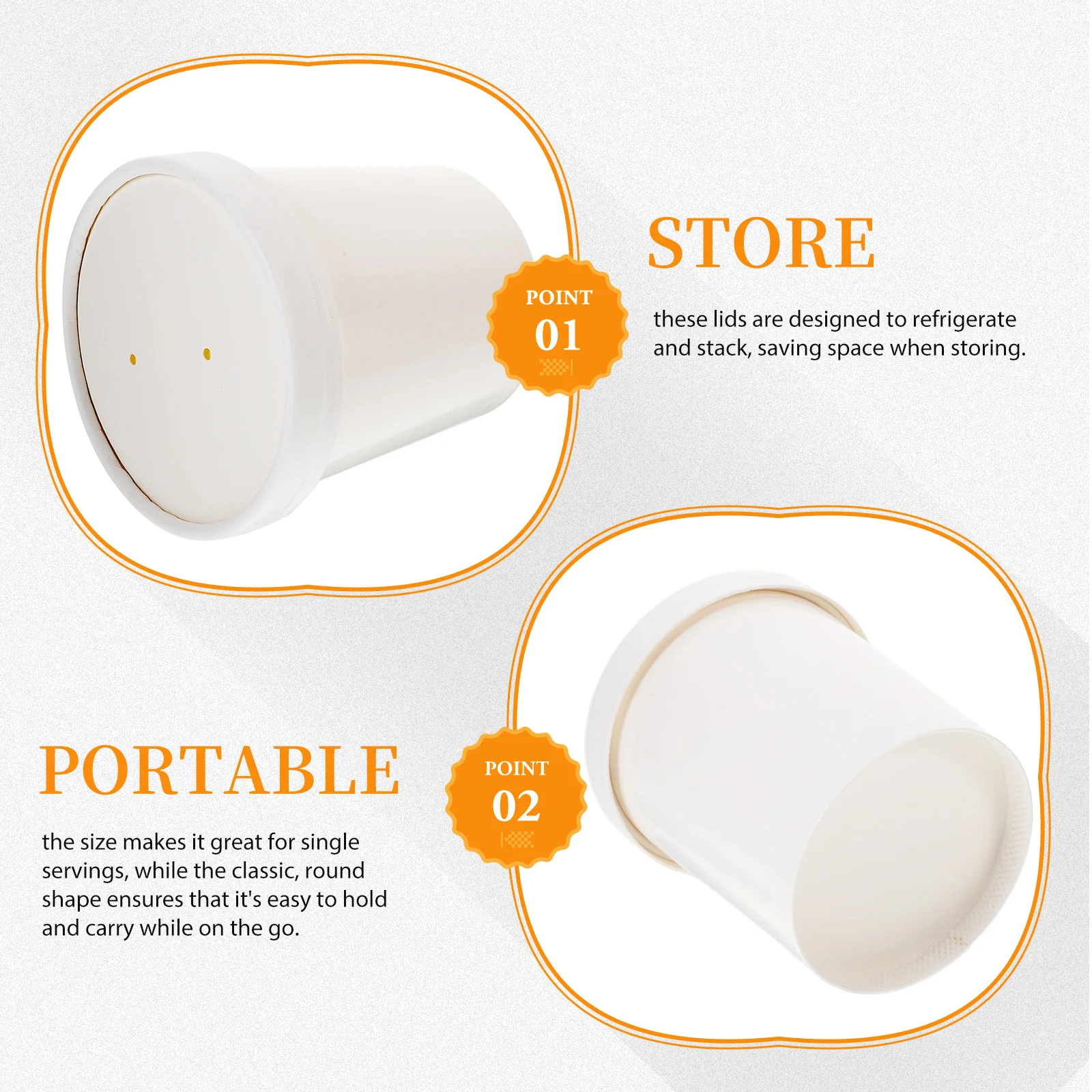 

1 set Disposable Soup Cups Takeout Food Containers Oil Proof Freezer Ice Cream Bowls Portable Porridge Containers For Meal Prep