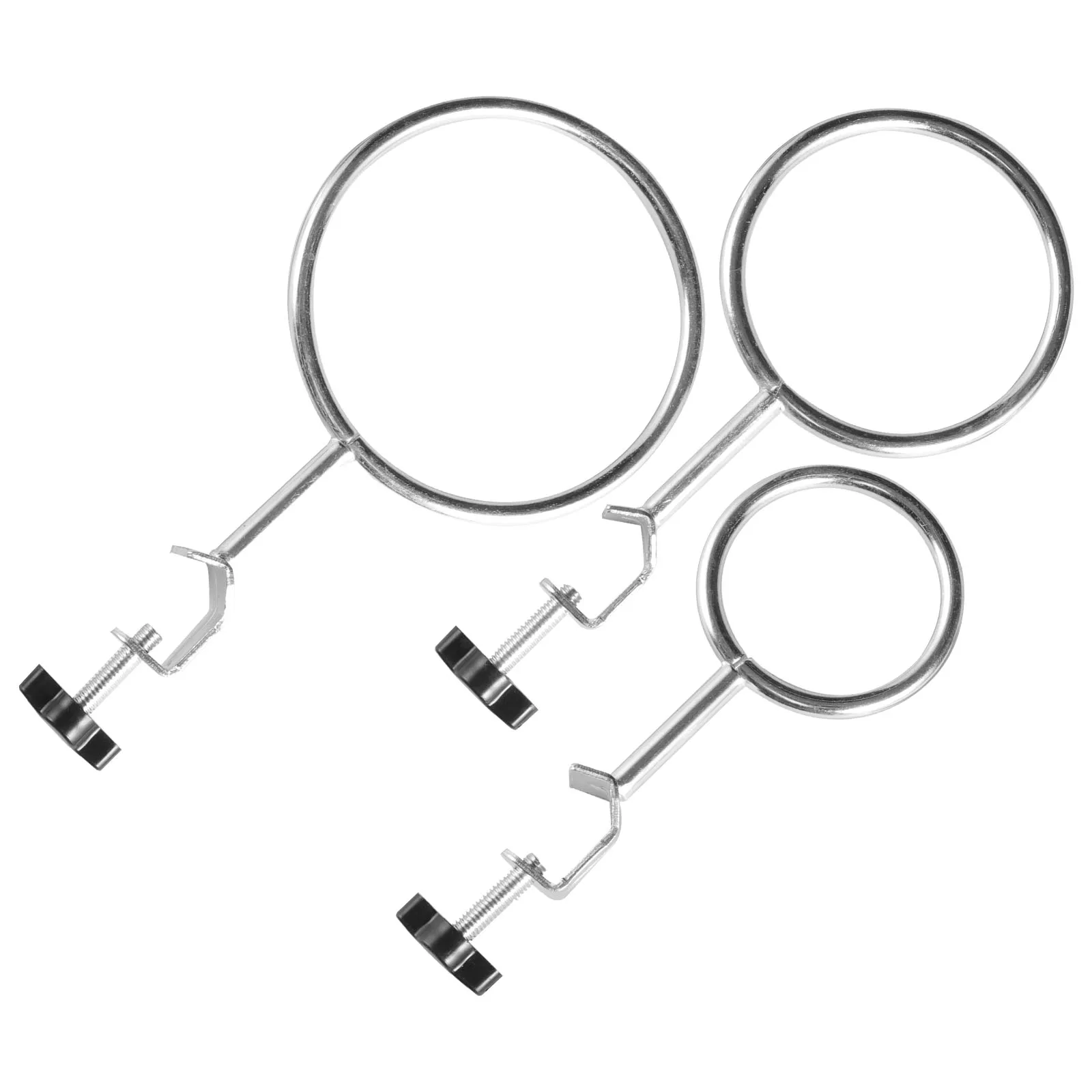 

3 Pcs Iron Ring Clamps Lab Stand Accessories Round Experimental Equipment Support Clips Laboratory Teaching Devices