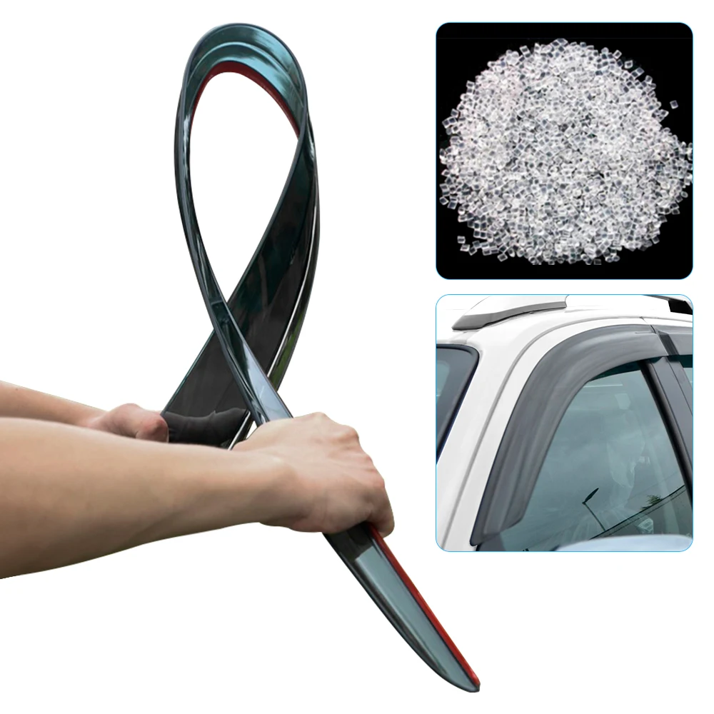 Wind Visor Window Deflectors for Mitsubishi L200 2006-2014 Mitsubishi Triton Double Cab 4PCS Black Smoke Car Styling