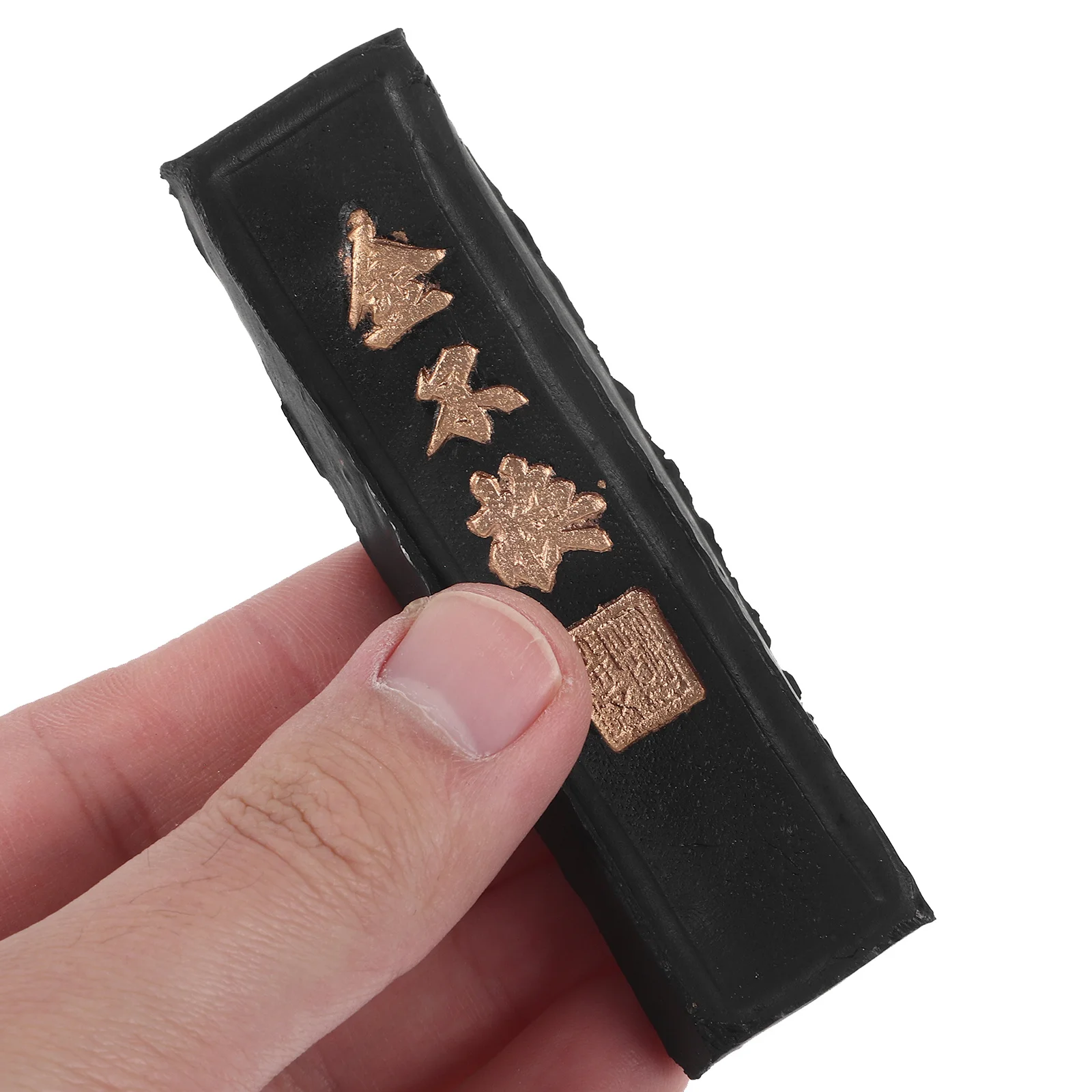 Traditional Chinese Ink Stick Firm Fine Smoke Black Shiny Color Natural Scent Ideal for Calligraphy Painting Student Stationery