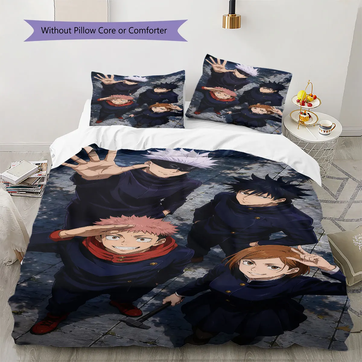 Jujutsu Kaisen Comfor Duvet Cover Kid's Bedding Set,Extra Large Size Ideal Gift Various Sizes Available -HE23