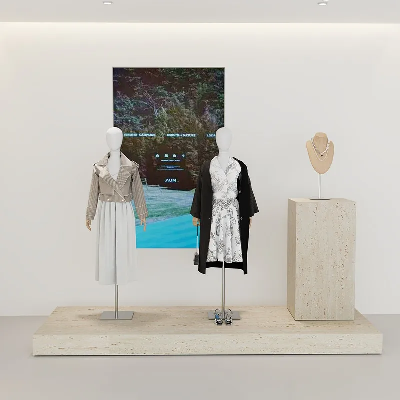 Clothing store window display stands, women's clothing store cavity island platform, model platform, assembly platform