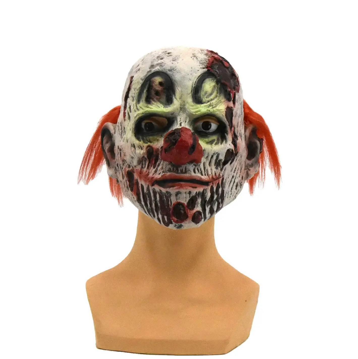 Masque de Clown crâne de Zombie Cosplay horreur diable Joker tueur casque en Latex Halloween carnaval pourim fête crâne de sabot tête en Latex