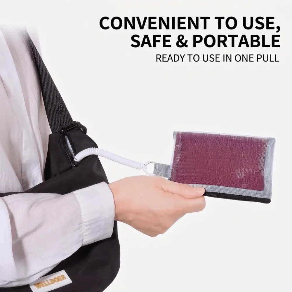 Coin Purses Mesh Passport Holder Clear Zipper Closure Card Holder Multi-Purpose Anti-theft Spring Lock Small Pouch Cards Storage