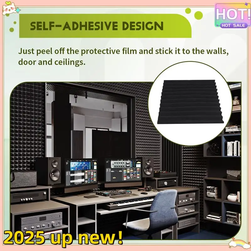

Classy-24 Pack Acoustic Foam Panels Soundproof Studio Foam Acoustic Treatment Foam Sound Insulation Panels Wedge For Studio,Etc