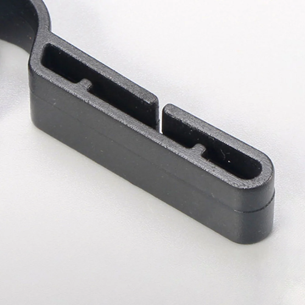 30 Pcs Hard Hat Headlight Buckle Flash Clip for Belt Clips Bag Hanging Black Mount