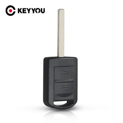 KEYYOU-Shell chave do carro remoto, 2 botão, lâmina sem cortes, caso chave para Vauxhall, Opel, Corsa, Agila, Meriva, Combo