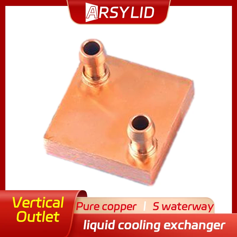 Copper Water Cooling Block 40*40mm Use For CPU Radiator Graphics GPU Water Cooling Block Liquid Water Cooler Heat Sink PC Laptop