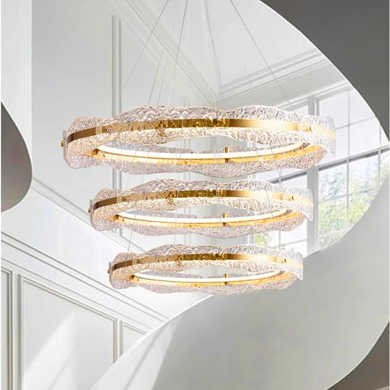 

Modern Home Decor Led Lights Pendant Light Lamps Forstaircase Chandeliers For Living Room Hanging Light Indoor Lighting