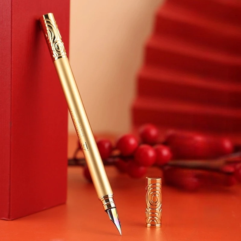 Luksusowe pióra wieczne Lanbitou o unikalnym designie, retro, z kapturkiem, stalówka EF 0.38mm, kreatywne pióro do atramentu, urocze artykuły papiernicze, przybory szkolne, prezent.
