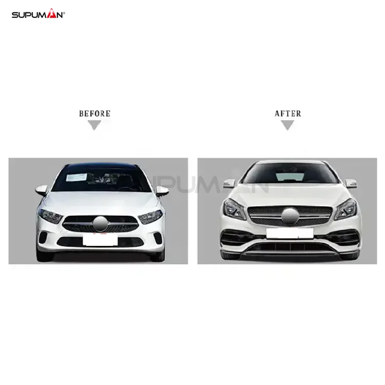 SPM Face Kit for mercedes benz c class w176 body kit bumper diffuser spoiler side skirt accessories A45 AMG style 2013-2018