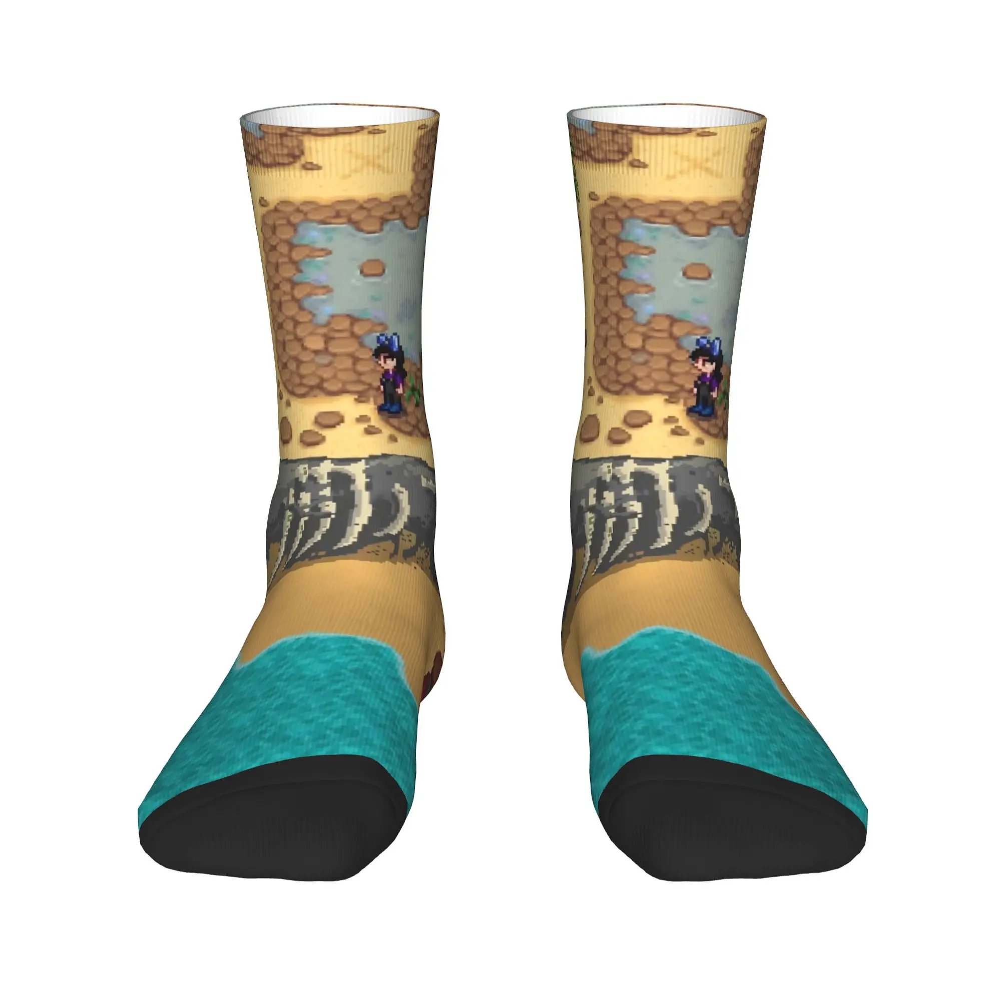 Stardew Valley الحيوانات جوارب الدجاج المطبوعة الجوارب الأنيقة الخريف عدم الانزلاق الجوارب النساء الرجال الجري تنفس الجوارب